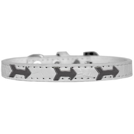 MIRAGE PET PRODUCTS Arrows Widget Croc Dog Collar WhiteSize 20 720-26 WTC20